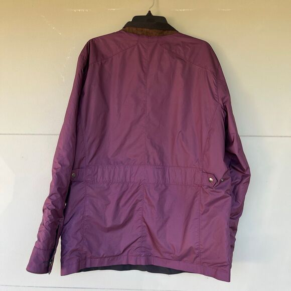 Peter Millar Reversible Canton Field Jacket Black/Grape Faux Suede Trim, Size L - Picture 7 of 16